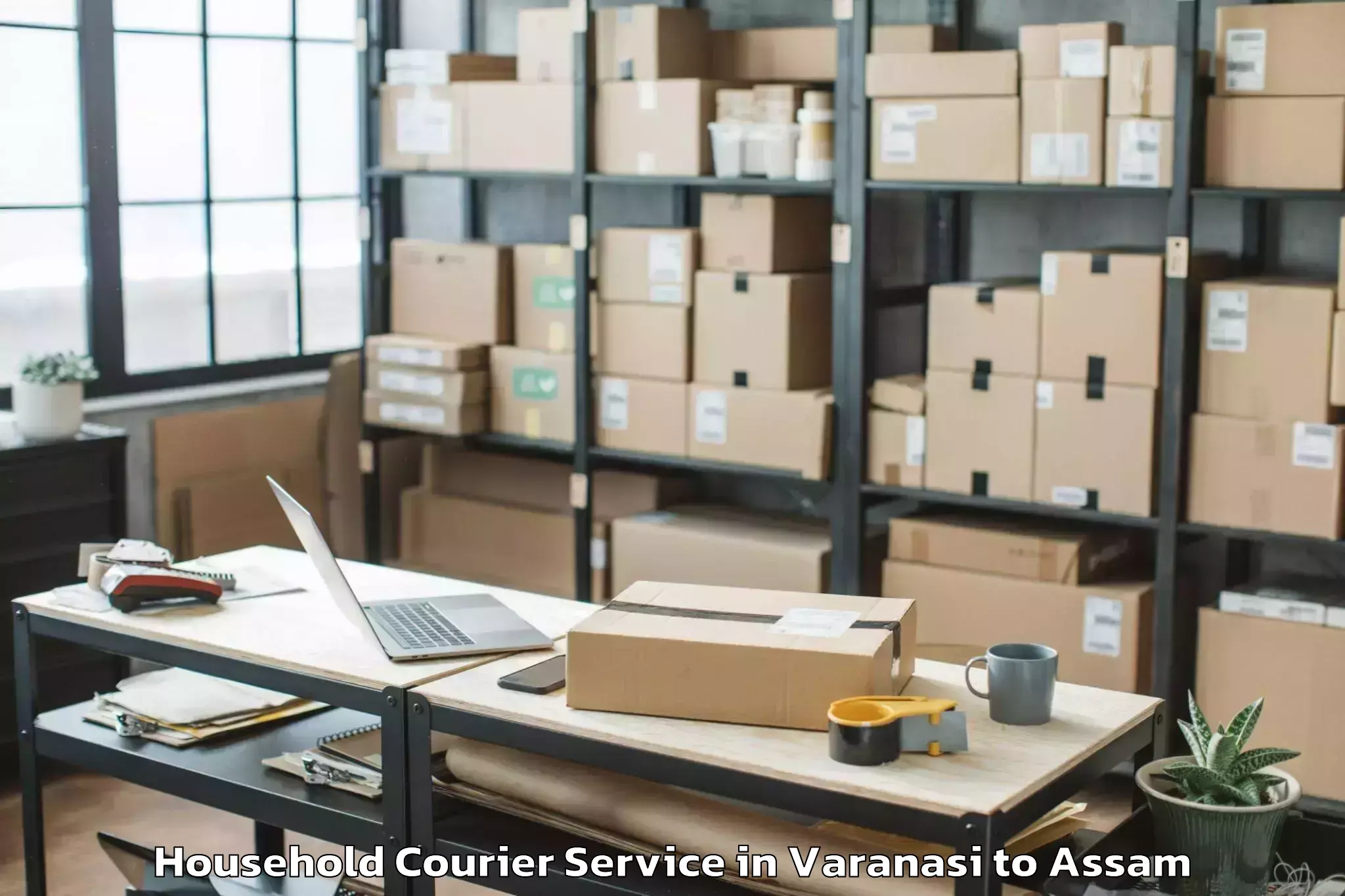 Easy Varanasi to Barpathar Household Courier Booking